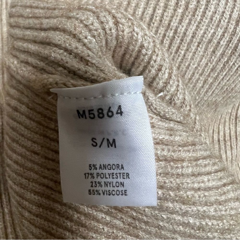 Kerisma longline cardigan light brown oatmeal Sz S/M - Picture 6 of 7